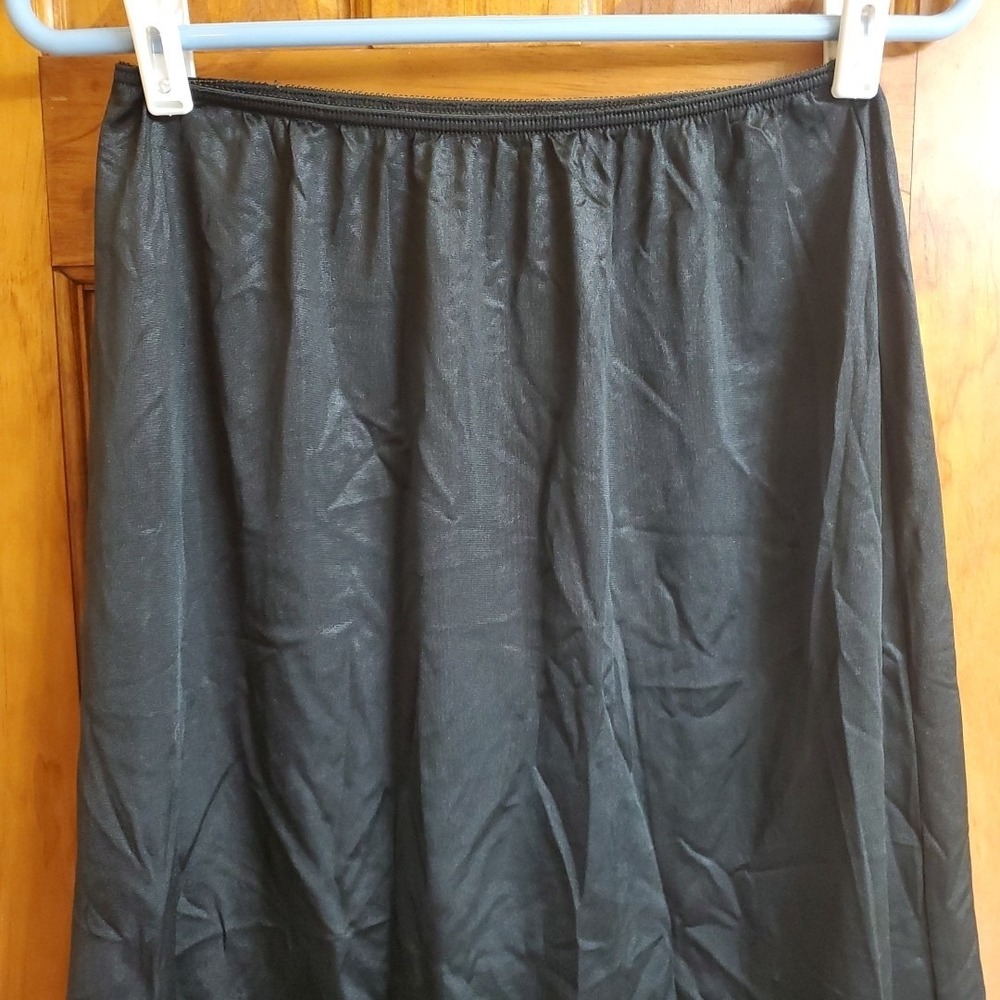 Vintage‎ Warner's Black Half Slip Women's L Perfect Measure 27" Style 5300